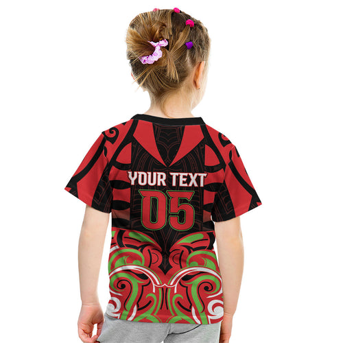 Custom Aotearoa Ngati Maru Kid T Shirt New Zealand Traditional Maori Pattern