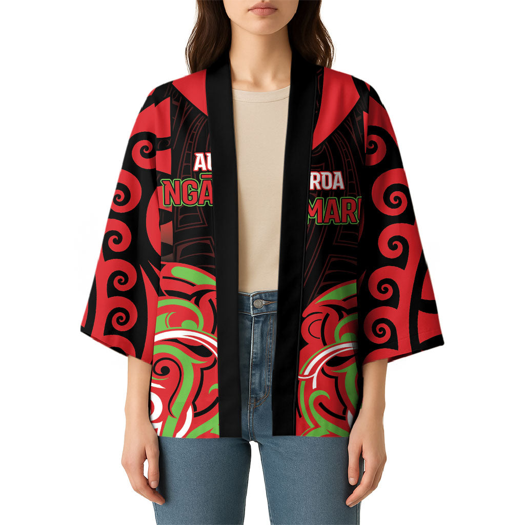 Custom Aotearoa Ngati Maru Kimono New Zealand Traditional Maori Pattern