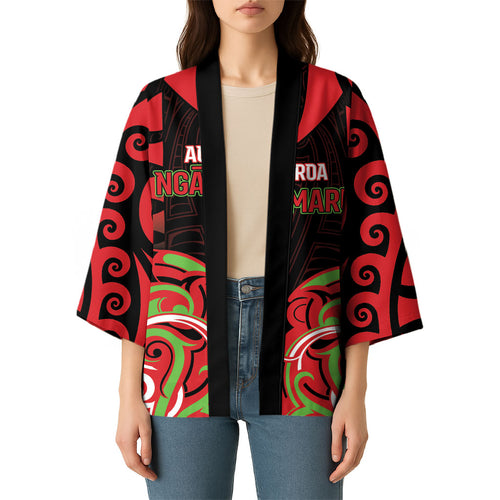 Custom Aotearoa Ngati Maru Kimono New Zealand Traditional Maori Pattern