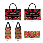 Aotearoa Ngati Maru Leather Bag New Zealand Traditional Maori Pattern