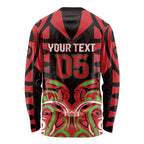 Custom Aotearoa Ngati Maru Long Sleeve Shirt New Zealand Traditional Maori Pattern