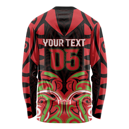 Custom Aotearoa Ngati Maru Long Sleeve Shirt New Zealand Traditional Maori Pattern
