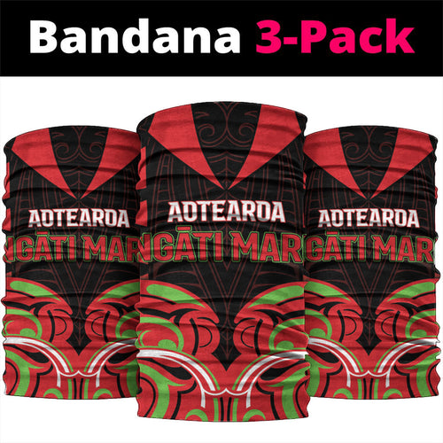 Aotearoa Ngati Maru Neck Gaiter New Zealand Traditional Maori Pattern