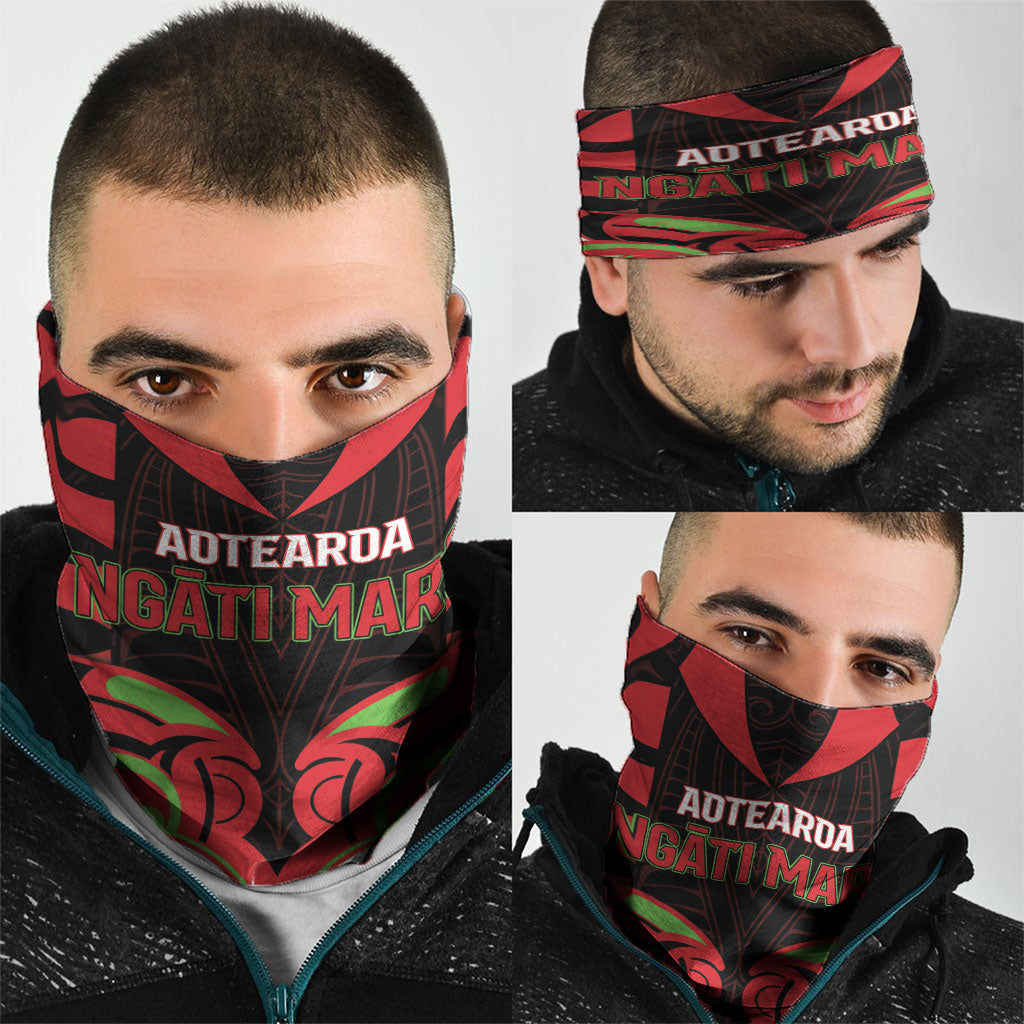 Aotearoa Ngati Maru Neck Gaiter New Zealand Traditional Maori Pattern