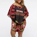 Custom Aotearoa Ngati Maru Off Shoulder Short Dress New Zealand Traditional Maori Pattern