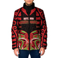 Custom Aotearoa Ngati Maru Padded Jacket New Zealand Traditional Maori Pattern