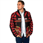 Custom Aotearoa Ngati Maru Padded Jacket New Zealand Traditional Maori Pattern