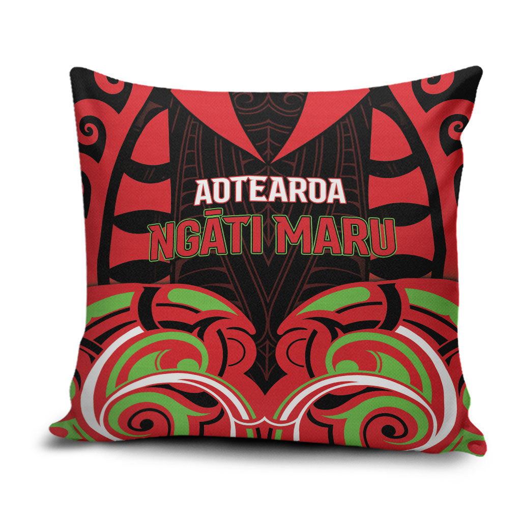 Aotearoa Ngati Maru Pillow Cover New Zealand Traditional Maori Pattern