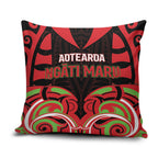 Aotearoa Ngati Maru Pillow Cover New Zealand Traditional Maori Pattern