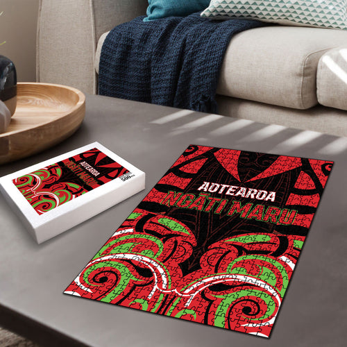 Aotearoa Ngati Maru Puzzle New Zealand Traditional Maori Pattern
