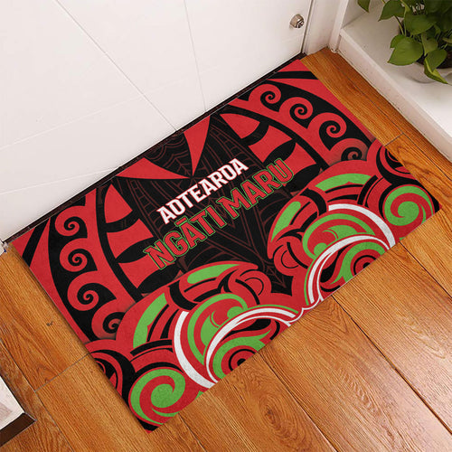 Aotearoa Ngati Maru Rubber Doormat New Zealand Traditional Maori Pattern