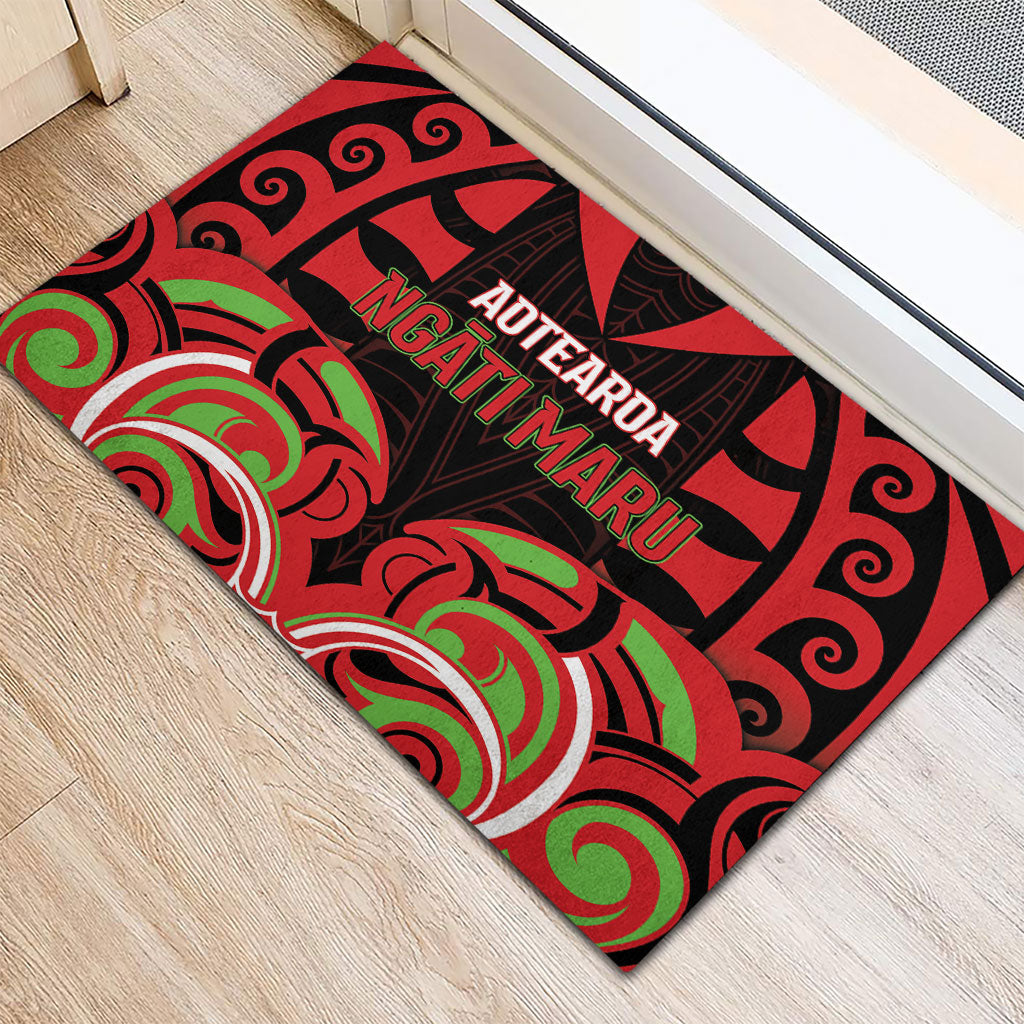 Aotearoa Ngati Maru Rubber Doormat New Zealand Traditional Maori Pattern