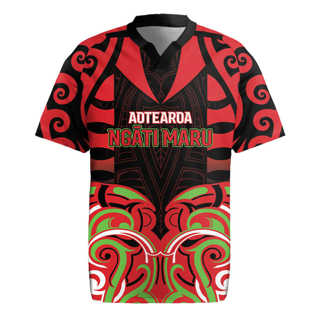 Custom Aotearoa Ngati Maru Rugby Jersey New Zealand Traditional Maori Pattern