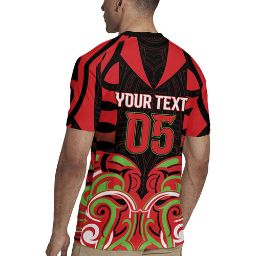 Custom Aotearoa Ngati Maru Rugby Jersey New Zealand Traditional Maori Pattern