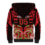Custom Aotearoa Ngati Maru Sherpa Hoodie New Zealand Traditional Maori Pattern