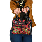 Aotearoa Ngati Maru Shoulder Handbag New Zealand Traditional Maori Pattern