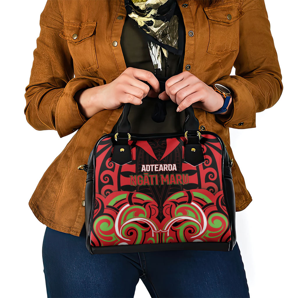 Aotearoa Ngati Maru Shoulder Handbag New Zealand Traditional Maori Pattern