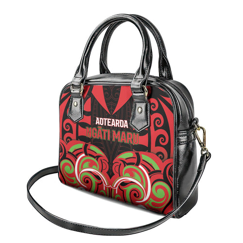 Aotearoa Ngati Maru Shoulder Handbag New Zealand Traditional Maori Pattern