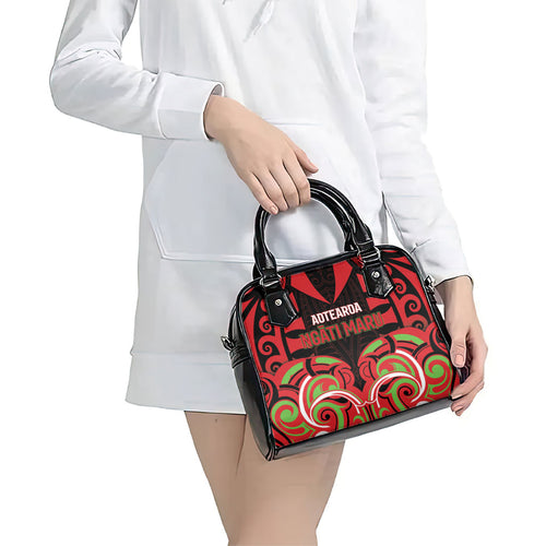 Aotearoa Ngati Maru Shoulder Handbag New Zealand Traditional Maori Pattern