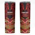 Custom Aotearoa Ngati Maru Skinny Tumbler New Zealand Traditional Maori Pattern