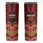 Custom Aotearoa Ngati Maru Skinny Tumbler New Zealand Traditional Maori Pattern