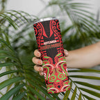 Custom Aotearoa Ngati Maru Skinny Tumbler New Zealand Traditional Maori Pattern