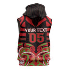 Custom Aotearoa Ngati Maru Sleeveless Hoodie New Zealand Traditional Maori Pattern