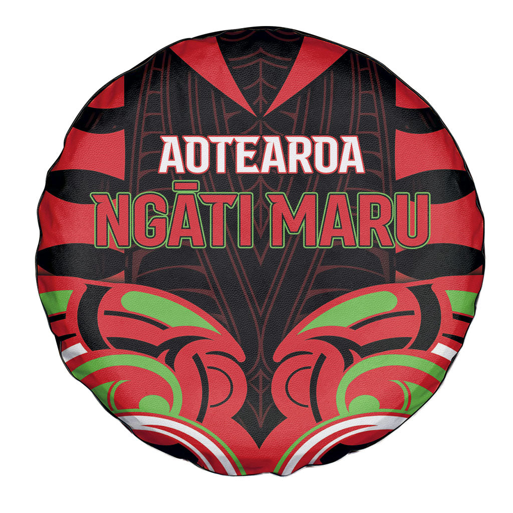 Aotearoa Ngati Maru Spare Tire Cover New Zealand Traditional Maori Pattern