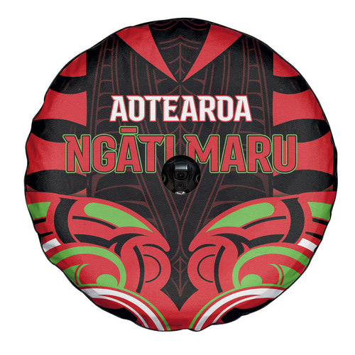 Aotearoa Ngati Maru Spare Tire Cover New Zealand Traditional Maori Pattern