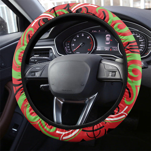 Aotearoa Ngati Maru Steering Wheel Cover New Zealand Traditional Maori Pattern