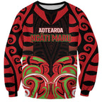 Custom Aotearoa Ngati Maru Sweatshirt New Zealand Traditional Maori Pattern