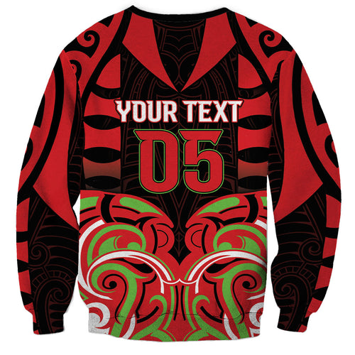 Custom Aotearoa Ngati Maru Sweatshirt New Zealand Traditional Maori Pattern