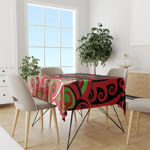 Aotearoa Ngati Maru Tablecloth New Zealand Traditional Maori Pattern