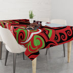 Aotearoa Ngati Maru Tablecloth New Zealand Traditional Maori Pattern