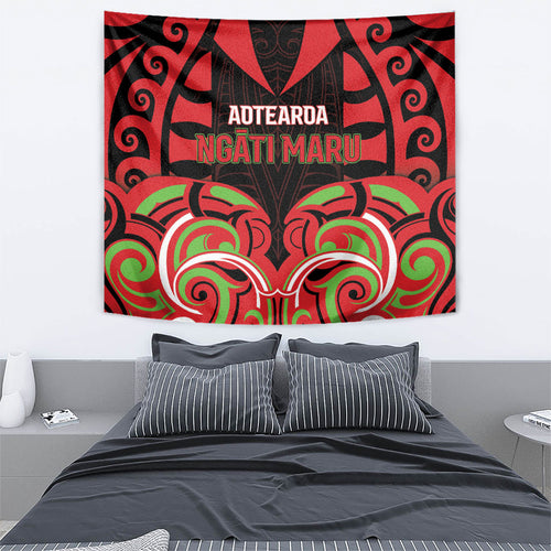 Aotearoa Ngati Maru Tapestry New Zealand Traditional Maori Pattern