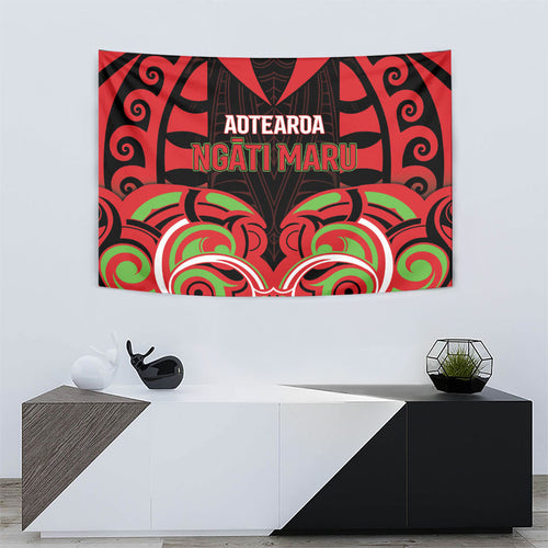 Aotearoa Ngati Maru Tapestry New Zealand Traditional Maori Pattern