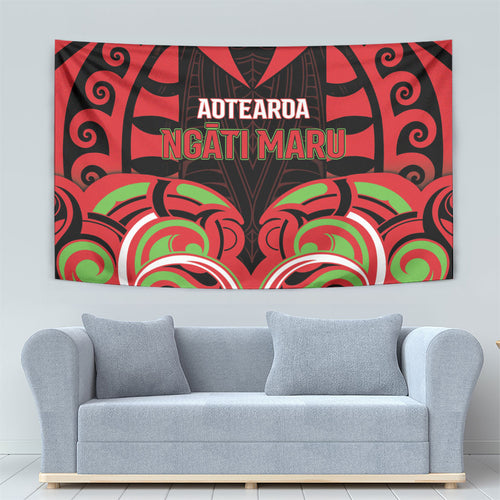 Aotearoa Ngati Maru Tapestry New Zealand Traditional Maori Pattern