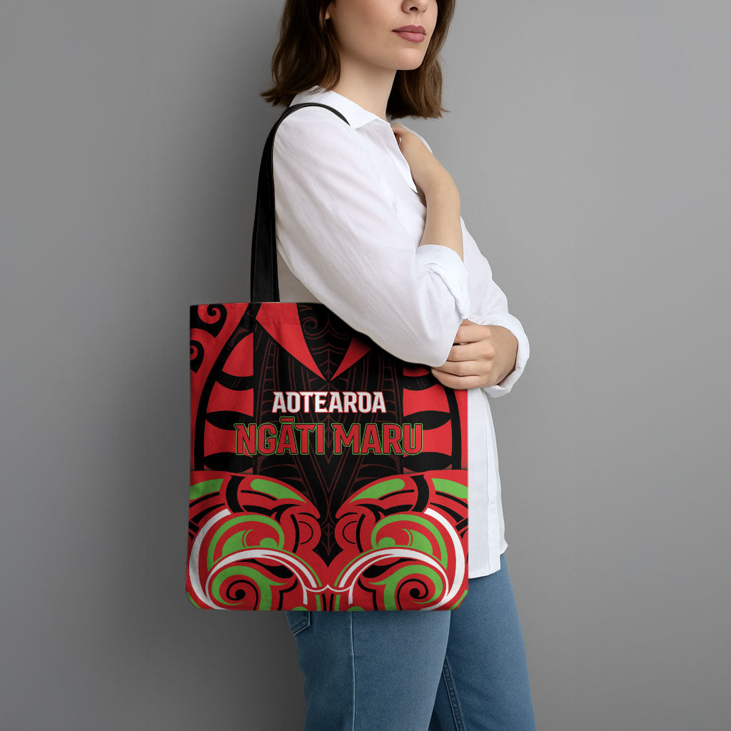 Aotearoa Ngati Maru Tote Bag New Zealand Traditional Maori Pattern