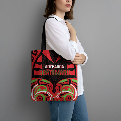 Aotearoa Ngati Maru Tote Bag New Zealand Traditional Maori Pattern