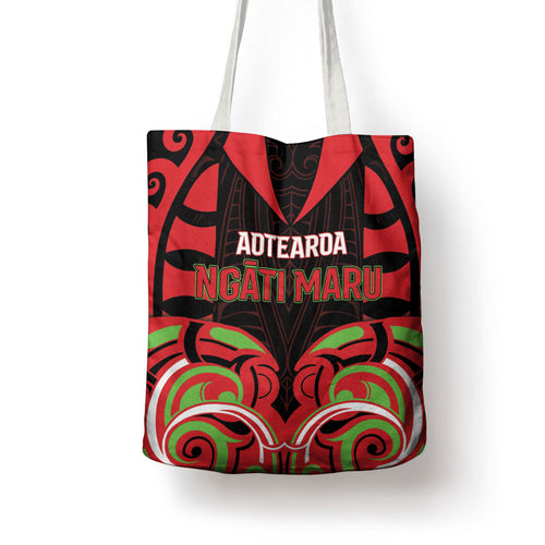 Aotearoa Ngati Maru Tote Bag New Zealand Traditional Maori Pattern