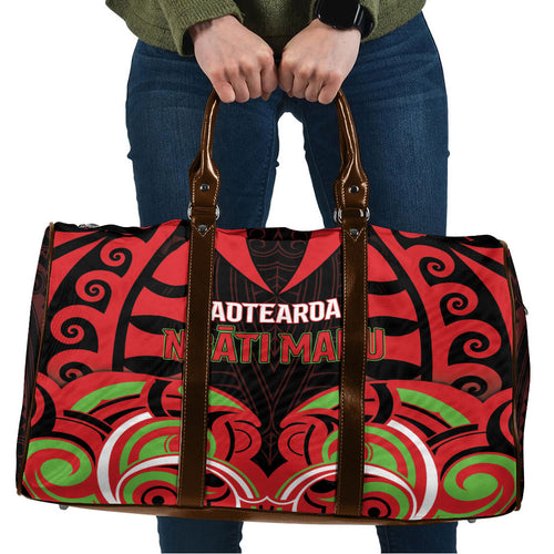 Aotearoa Ngati Maru Travel Bag New Zealand Traditional Maori Pattern