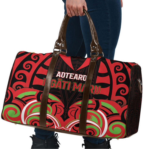 Aotearoa Ngati Maru Travel Bag New Zealand Traditional Maori Pattern