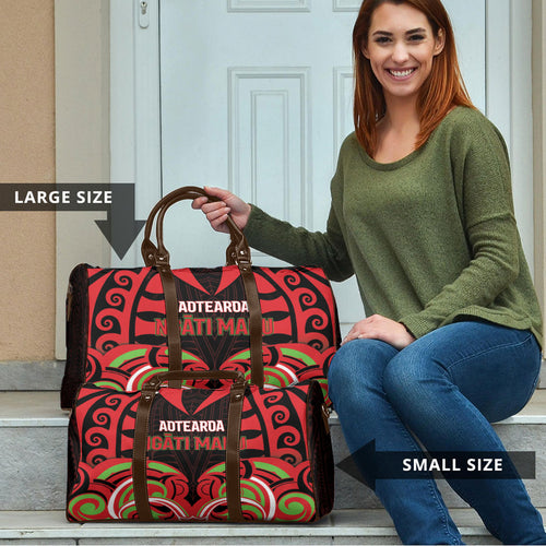 Aotearoa Ngati Maru Travel Bag New Zealand Traditional Maori Pattern
