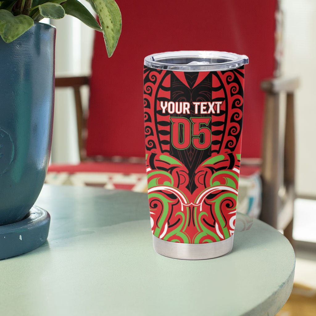 Custom Aotearoa Ngati Maru Tumbler Cup New Zealand Traditional Maori Pattern