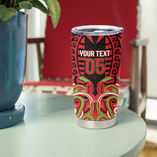 Custom Aotearoa Ngati Maru Tumbler Cup New Zealand Traditional Maori Pattern
