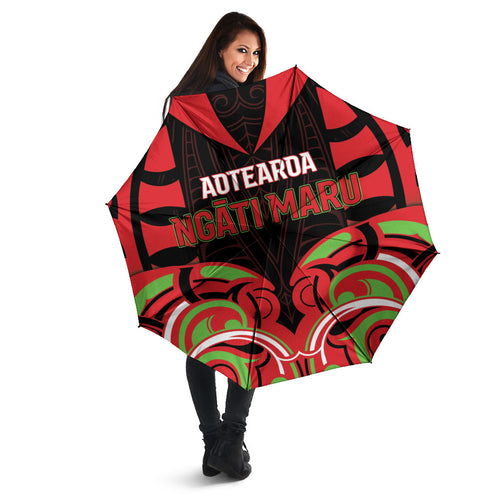 Aotearoa Ngati Maru Umbrella New Zealand Traditional Maori Pattern
