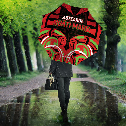 Aotearoa Ngati Maru Umbrella New Zealand Traditional Maori Pattern
