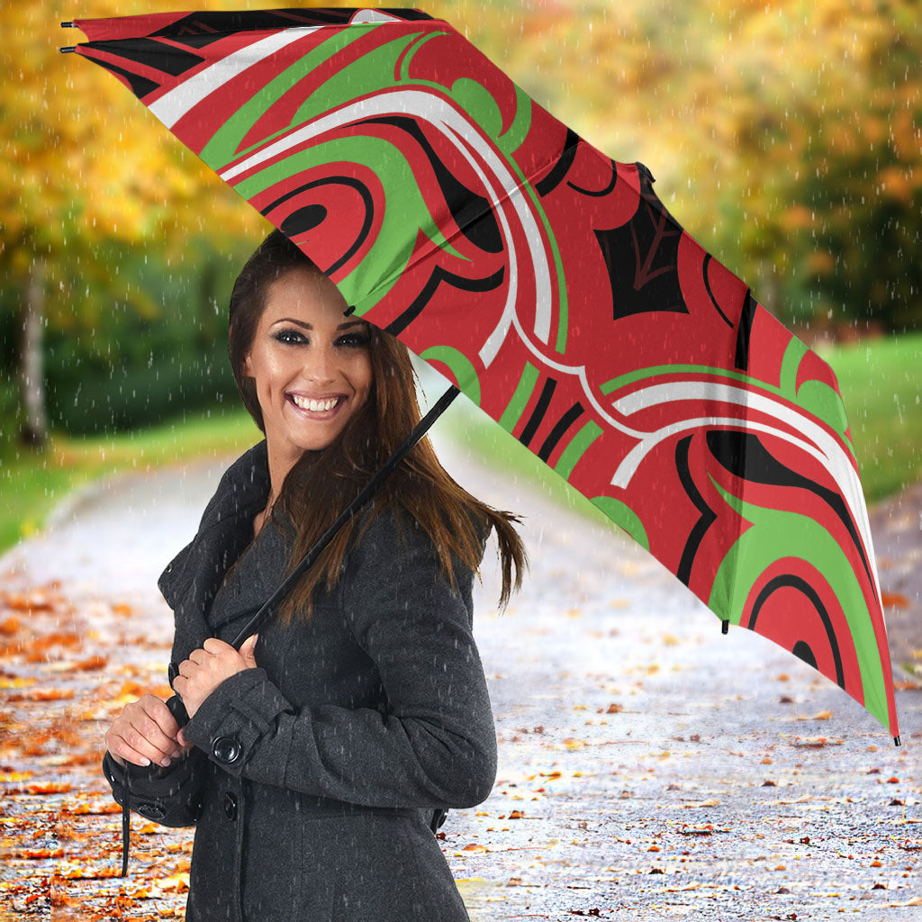 Aotearoa Ngati Maru Umbrella New Zealand Traditional Maori Pattern