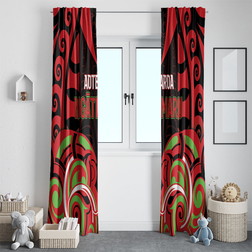 Aotearoa Ngati Maru Window Curtain New Zealand Traditional Maori Pattern