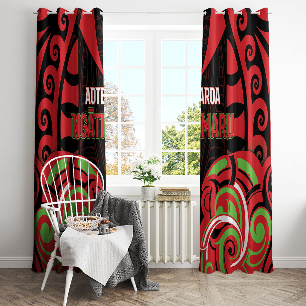 Aotearoa Ngati Maru Window Curtain New Zealand Traditional Maori Pattern